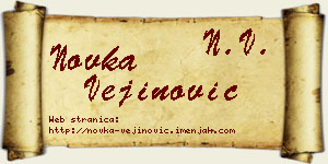 Novka Vejinović vizit kartica